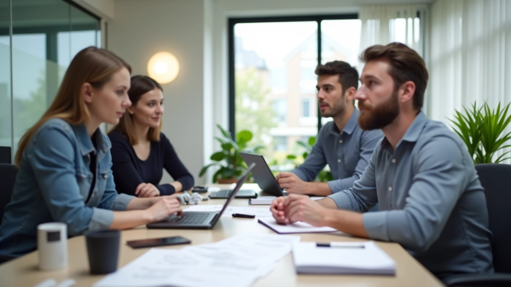 Echipă care colaborează în organizarea proceselor de lucru